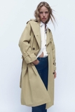 Trendcoat Zara màu khaki