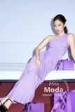 Váy luạ tím cut eo A.L.C
