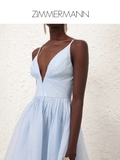 Váy ZIMMERMANN xanh 2 dây dài