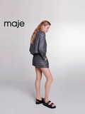 Áo khoác Maje dạ ánh kim