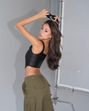 Áo da 2 dây BSK cut eo dư xịn