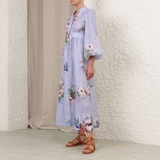 Váy ZIMMERMANN tím dáng dài hàng khuy