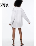 Sơ mi đũi ZARA trắng