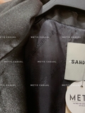 Trencoat Sandro đen kèm belt