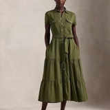 Váy sơ mi RALPH LAUREN linen túi ngực
