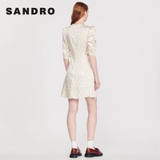 Váy SANDRO trắng hoa nhí