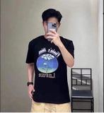 Tshirt Loewe logo tròn họa tiết