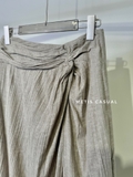 Chân váy MASSIMO DUTTI vạt xoắn linen