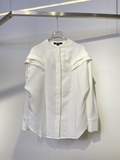 Sơ mi MASSIMO DUTTI cổ tròn xếp ly vai