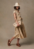 Váy sơ mi RALPH LAUREN linen túi ngực