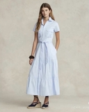 Váy sơ mi RALPH LAUREN linen túi ngực