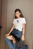 Áo MIUMIU kem cộc tay