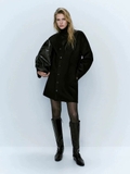 Coat dạ MASSIMO DUTTI cài khuy