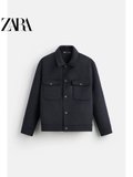 Khoác dạ ZARA MAN túi ngực