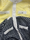Cardigan Tory Burch hoa tiết viền kem 2 màu
