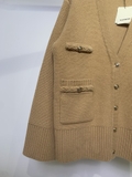Cardigan SANDRO nâu dáng rộng