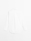 Sơ mi MASSIMO DUTTI dáng rộng đuôi tôm