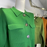 Áo len SE'ZANE cổ bẻ túi ngực