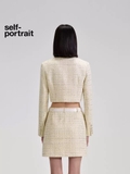 Áo Tweed SELF PORTRAIT vàng cổ trắng