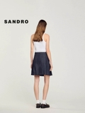 Chân váy SANDRO xếp ly chỉ vàng ( có set )