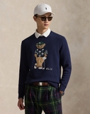 Áo len RALPH LAUREN navy gấu gile mũ xanh lá