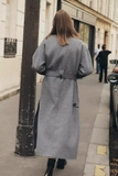 Áo dạ ZARA cổ tròn kèm belt túi 2 bên