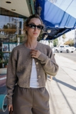 Cardigan ZARA nâu hàng khuy