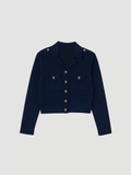 Áo khoác SANDRO navy cổ bẻ
