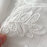 Sơ mi JONATHAN SIMKHAI lụa tơ thêu hoa nổi