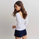 Sơ mi REFORMATION trắng chun thân