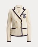 Blazer RALPH LAUREN trắng viền navy