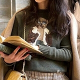 Áo len RALPH LAUREN rêu gấu áo khoác