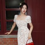 Váy SELF PORTRAIT ren trắng dáng ngắn