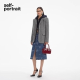 Blazer SELF PORTRAIT dạ kẻ đen