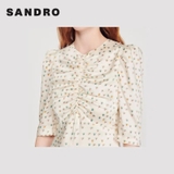 Váy SANDRO trắng hoa nhí