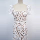 Váy SELF PORTRAIT ren trắng dáng ngắn