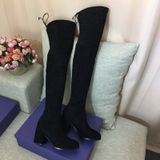 Boot đùi da lộn STUART 7cm