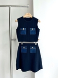Chân váy SANDRO navy (có set)