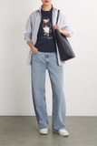 Tshirt RALPH LAUREN navy gấu mũ len