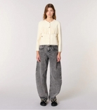 Áo khoác MAJE kem tua rua ngực