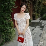 Váy SELF PORTRAIT ren trắng dáng ngắn