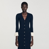 Váy SANDRO dáng dài cải trắng 2 màu