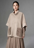 Cape len cashmere LORO PIANA túi lông