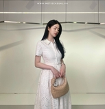 Váy SELF PORTRAIT trắng ren dập