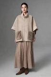 Cape len cashmere LORO PIANA túi lông