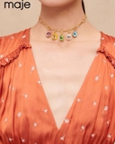Váy lụa MAJE cam