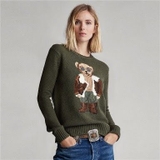 Áo len RALPH LAUREN rêu gấu áo khoác