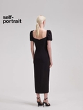 Váy SELF PORTRAIT dáng dài cổ vuông