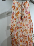 Váy MAJE lụa hoa nhí cam