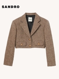 Blazer dạ SANDRO nâu